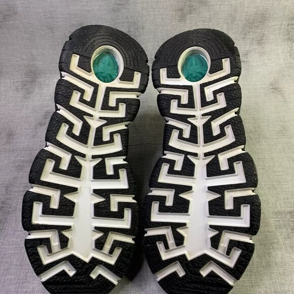 Versace Men's Trigreca Barocco Sneakers Black/Red/Yellow 11 IT DSU8094 - Picture 4 of 6